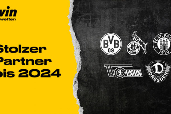 Stolzer Partner bis 2024 - bwin verlängert Sponsoring mit fünf deutschen Fußballclubs