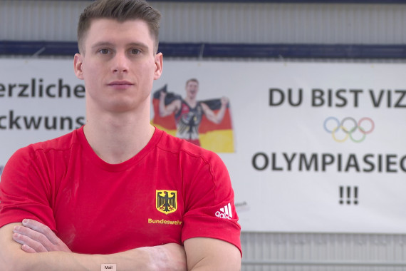 Sportsoldat im Kunstturnen: Lukas Dauser in der Vorbereitung auf die Europameisterschaft in München