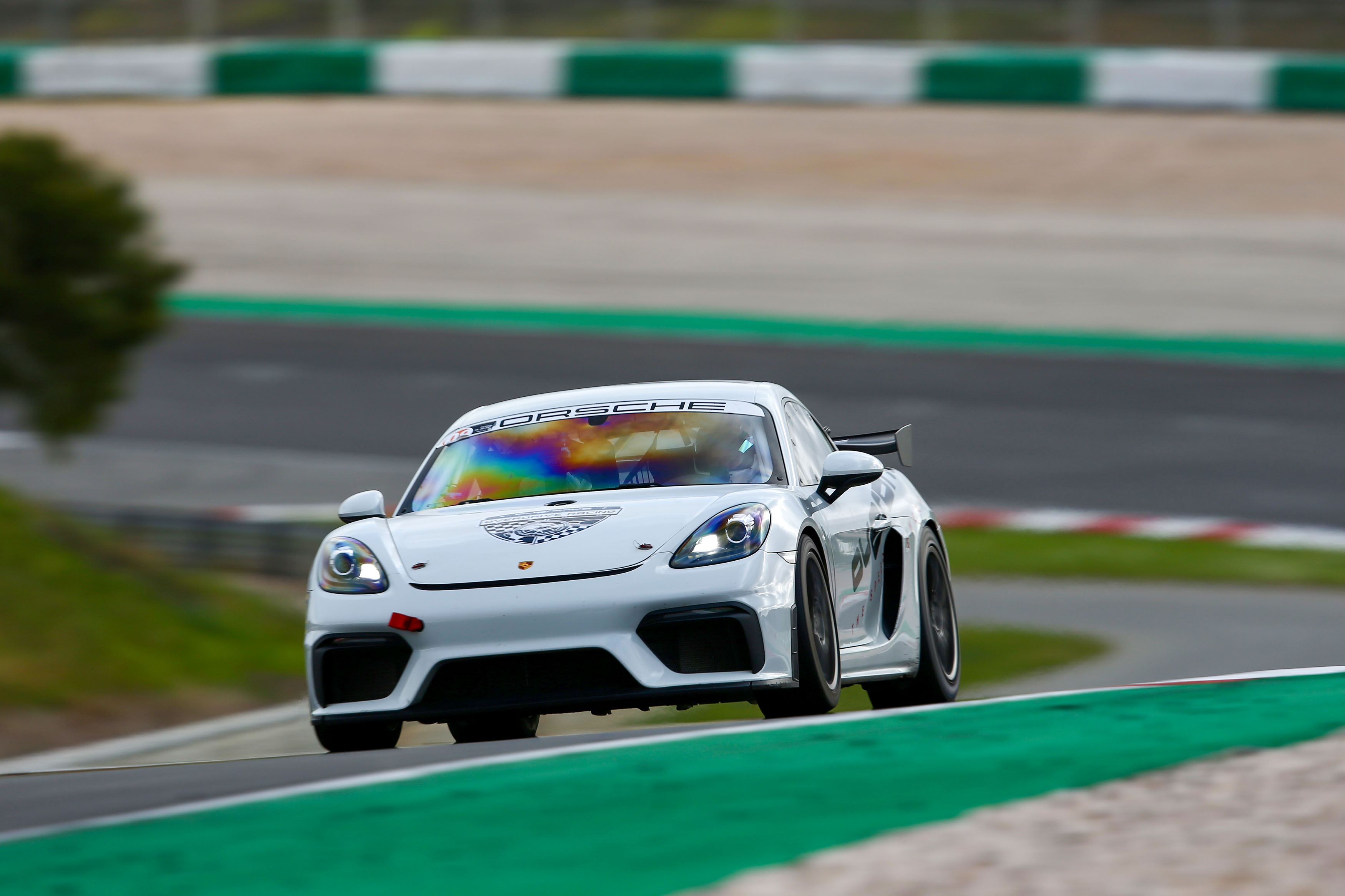 Der Porsche 718 Cayman GT4 von Overdrive Racing bei Testfahrten - Urheber: Overdrive Racing 