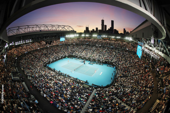In der Rod-Laver-Arena findet das erste Tennis-Highlight 2021 statt.