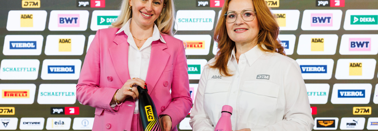 Anna Grubeck (Head of Sportsponsoring bei BWT) und Claudia Wagner (DTM-Geschäftsführerin) (l-r)