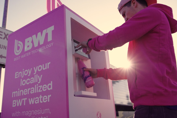 50 BWT-Wasserspender gewährleisten an allen DTM-Events den Zugang zu BWT Mineralized Water