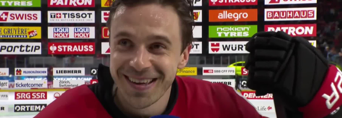 Schweizer Nationalspieler und Torschütze Denis Malgin