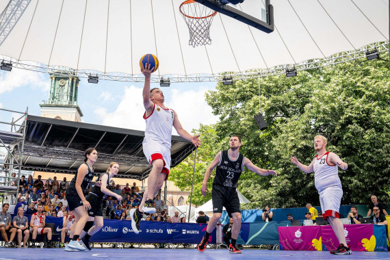 Basketball 3x3 ist ein Zuschauermagnet bei den Weltspielen