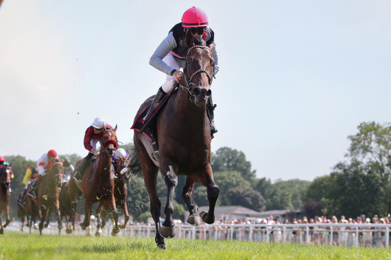 Derbyfavorit Straight bei seinem Sieg im Union-Rennen in Köln