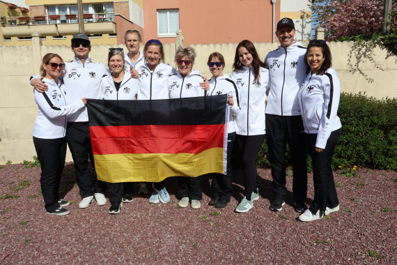 Team Chicanovas - v.li Sarah Merts, Alexander Prendinger, Petra Bärenfänger, Henning Stumpp, Steffi