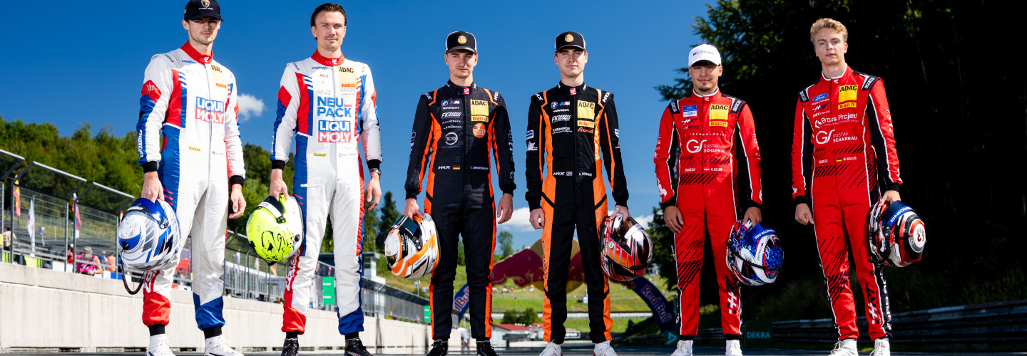 Kämpfen in Hockenheim um die Meisterschaft: Finn Zulauf, Felix Hirsiger, Tim Zimmermann, Leyton Fourie, Kiano Blum und Niklas Kalus (v.l.)