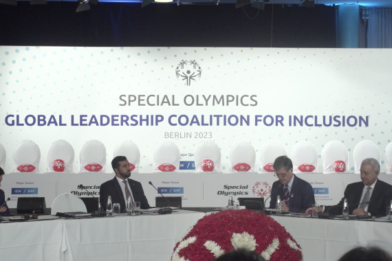 Impressionen von einer Veranstaltung im Rahmen der Special Olympics World Games in Berlin, bei der hochrangige Vertreterinnen und Vertreter von Regierungen, UN und Zivilgesellschaft eine globale Koalition für Inklusion in der Bildung auf den Weg gebracht haben.