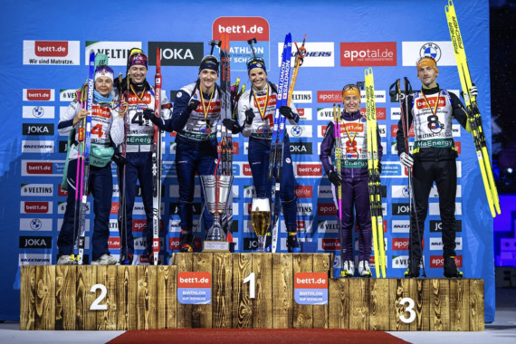 Biathlon auf Schalke: Team Frankreich gewinnt beim Jubiläum