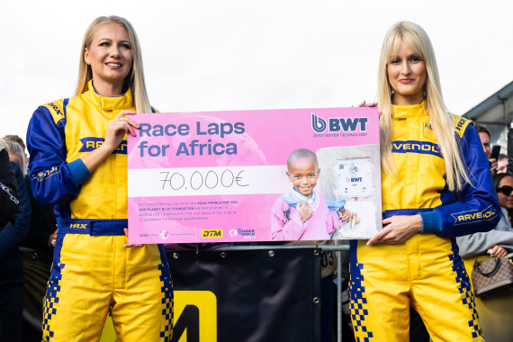 BWT und die DTM spenden dieses Jahr 70.000 Euro für sauberes Trinkwasser
