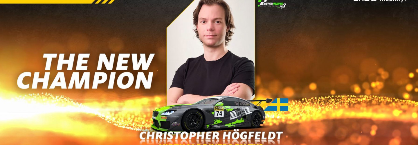 Högfeldt (Virtualdrivers by TX3) ist der neue Champion der ADAC GT Masters eSports Championship