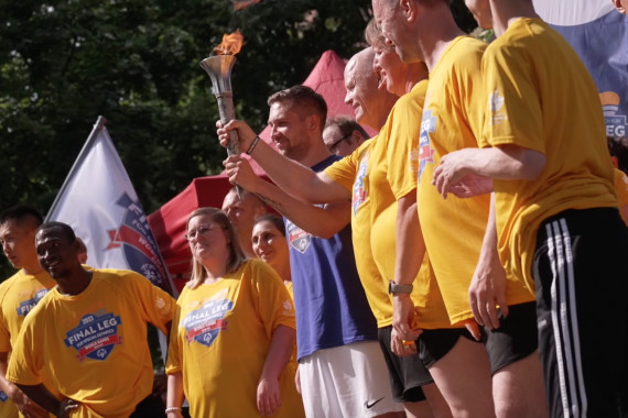 Impressionen vom Torch Run einen Tag vor Beginn der Special Olympics World Games in Berlin